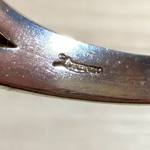 Vintage Designer Lorenzo Sterling Silver & 18K Gold Amethyst Ring, Size 6.5 - Picture 7 of 11